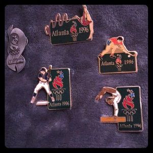 Collectible 1996 Olympic pins.
